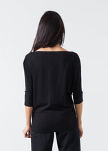 Cargar imagen en el visor de la galería, Boat Neck Top in Black