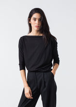 Cargar imagen en el visor de la galería, Boat Neck Top in Black